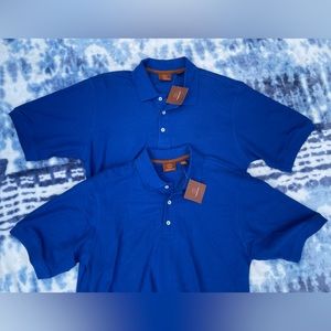 2 NWT Harriton Short Sleeve Collared Polo T Shirt - Great as work or uniform